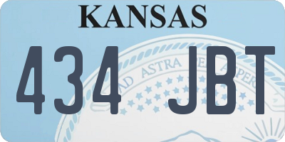 KS license plate 434JBT