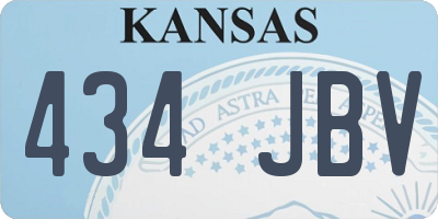 KS license plate 434JBV