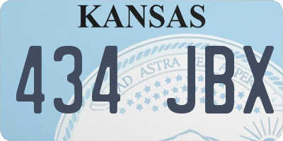 KS license plate 434JBX