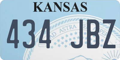 KS license plate 434JBZ