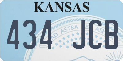 KS license plate 434JCB