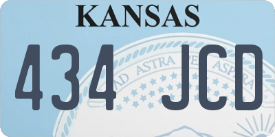 KS license plate 434JCD
