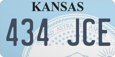 KS license plate 434JCE