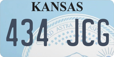 KS license plate 434JCG