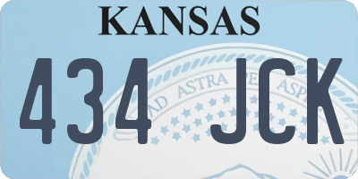 KS license plate 434JCK