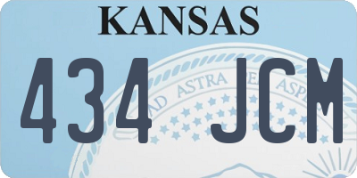 KS license plate 434JCM