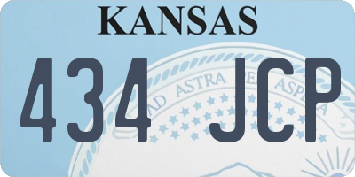 KS license plate 434JCP