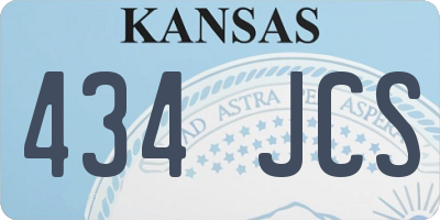 KS license plate 434JCS