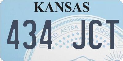 KS license plate 434JCT