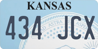 KS license plate 434JCX