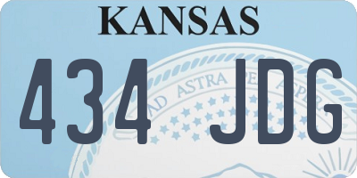 KS license plate 434JDG