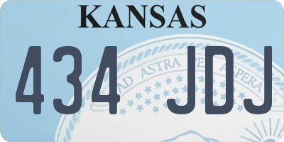 KS license plate 434JDJ
