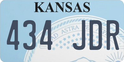 KS license plate 434JDR