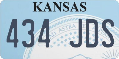 KS license plate 434JDS