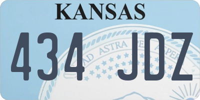 KS license plate 434JDZ