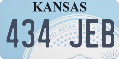 KS license plate 434JEB