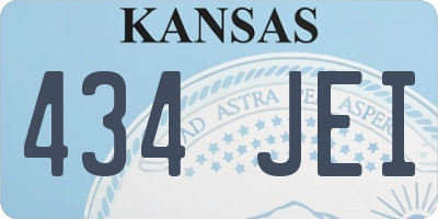 KS license plate 434JEI