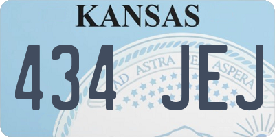 KS license plate 434JEJ