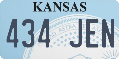 KS license plate 434JEN