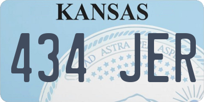 KS license plate 434JER