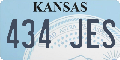 KS license plate 434JES