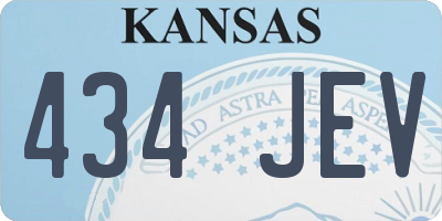 KS license plate 434JEV