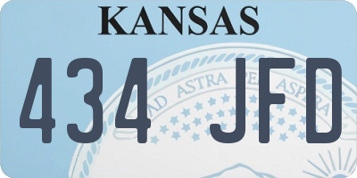 KS license plate 434JFD