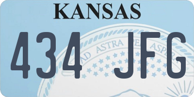 KS license plate 434JFG