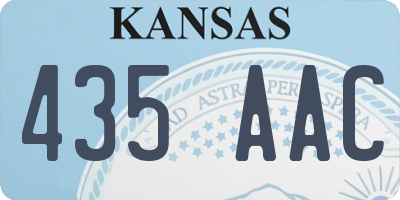 KS license plate 435AAC