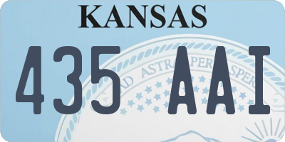 KS license plate 435AAI