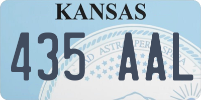 KS license plate 435AAL