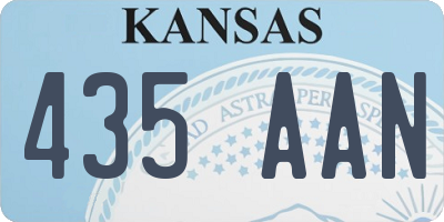 KS license plate 435AAN