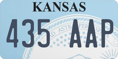 KS license plate 435AAP