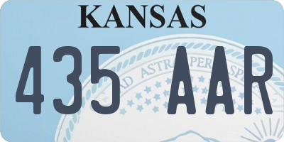 KS license plate 435AAR