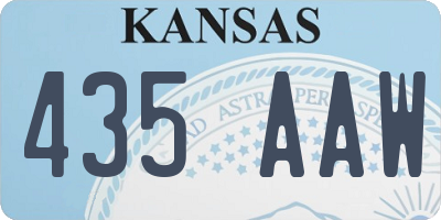 KS license plate 435AAW