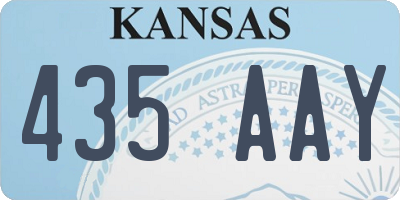 KS license plate 435AAY