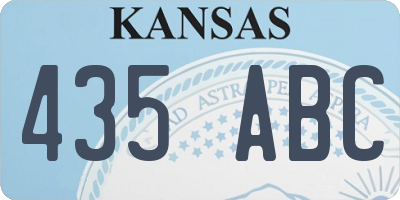 KS license plate 435ABC