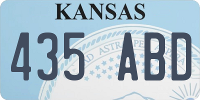 KS license plate 435ABD