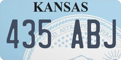 KS license plate 435ABJ