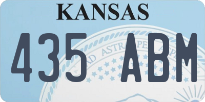 KS license plate 435ABM