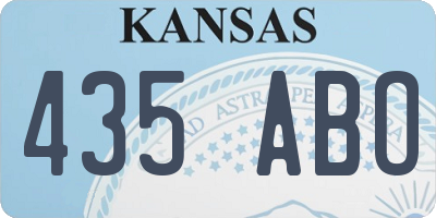 KS license plate 435ABO