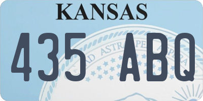 KS license plate 435ABQ