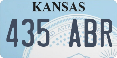 KS license plate 435ABR