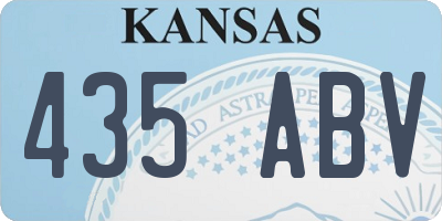 KS license plate 435ABV