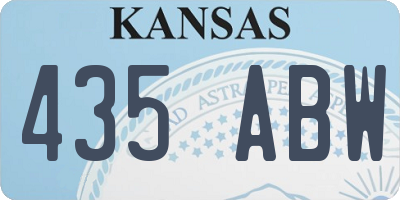 KS license plate 435ABW