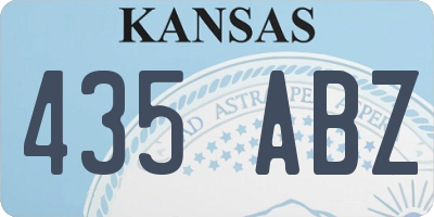 KS license plate 435ABZ