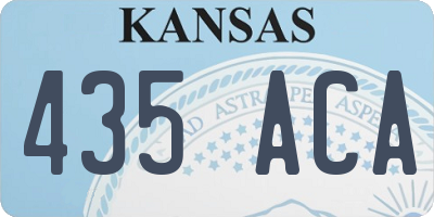 KS license plate 435ACA