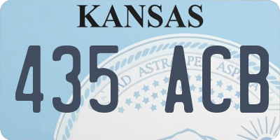 KS license plate 435ACB