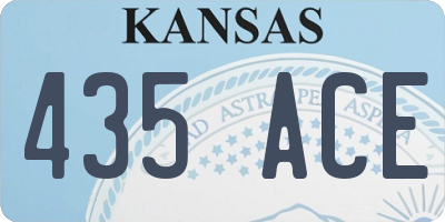 KS license plate 435ACE