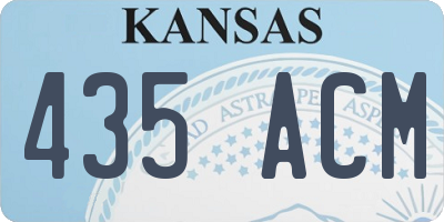 KS license plate 435ACM